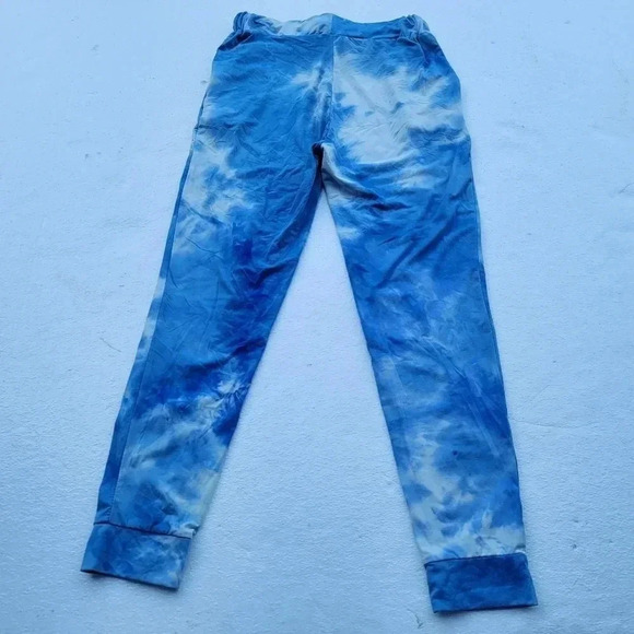 NWOT SRX Active Women's Blue Tie Dye Jogger Sweat Pants Stretch Size L - Picture 2 of 8
